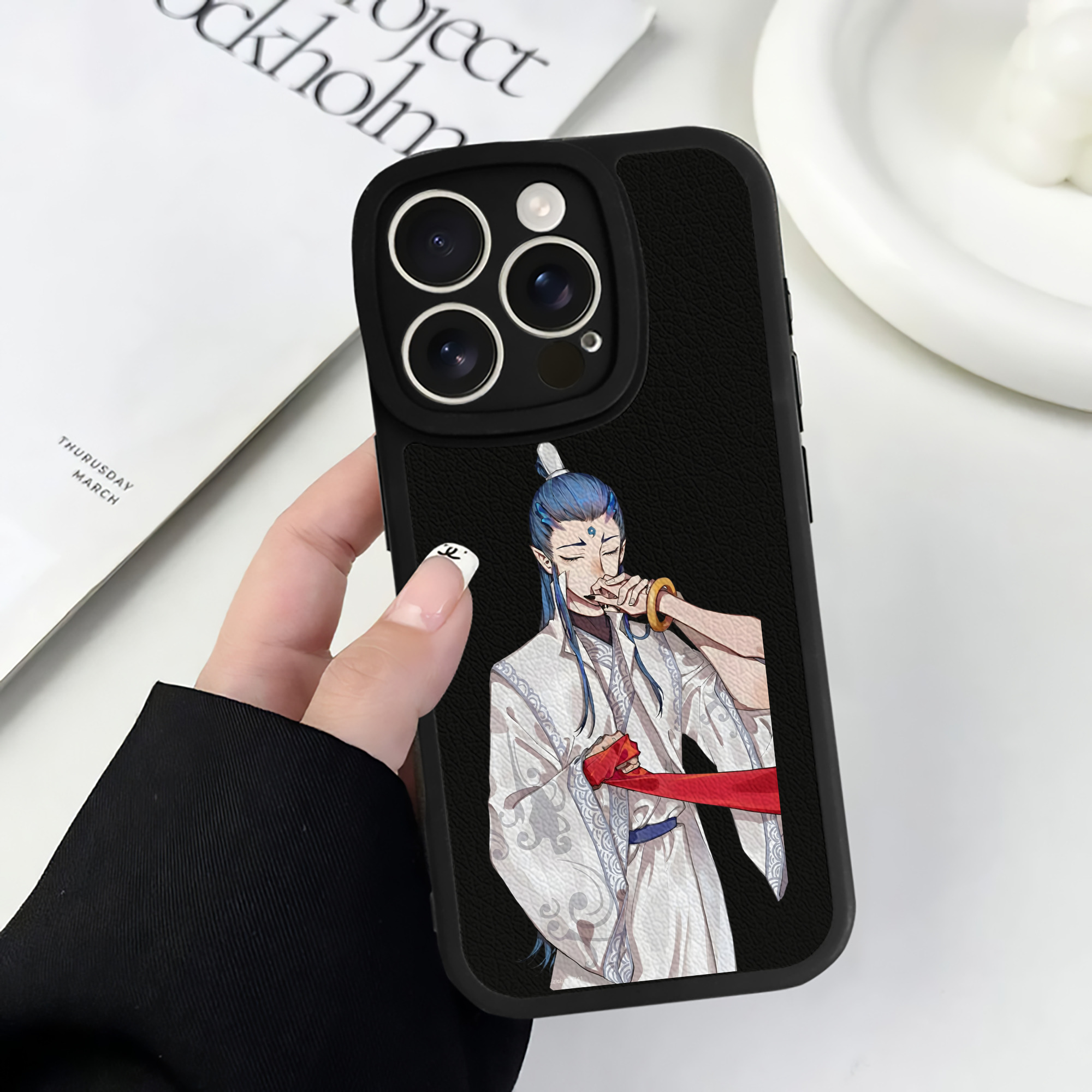 （画像用） Ne Zha 2 ナタ 魔童の大暴れ 【iPhone 16シリーズ対応】シリコンスマホケース（レザー調） 材質：シリコン